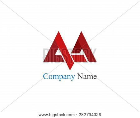 Pa Initial Logo Company Name Colored Vector