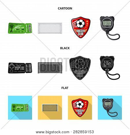 Isolated Object Of Soccer And Gear Icon. Collection Of Soccer And Tournament Stock Vector Illustrati
