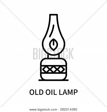 Old Oil Lamp Icon Isolated On White Background. Old Oil Lamp Icon Simple Sign. Old Oil Lamp Icon Tre