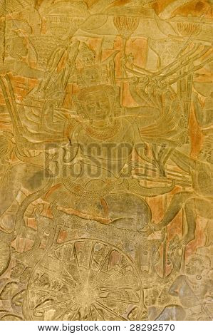 Yama, il dio indù di intaglio di morte