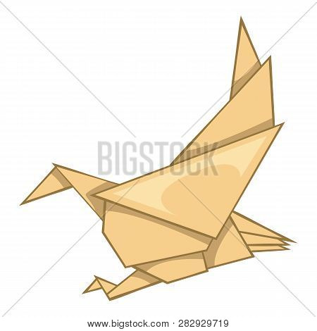 Eagle Origami Icon. Cartoon Illustration Of Eagle Origami Icon For Web Design