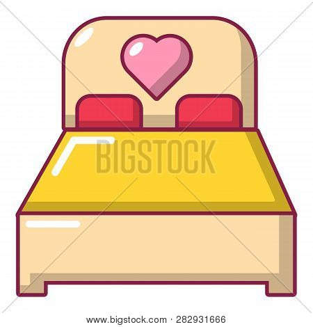 Wedding Couple Bed Icon. Cartoon Illustration Of Wedding Couple Bed Icon For Web Design