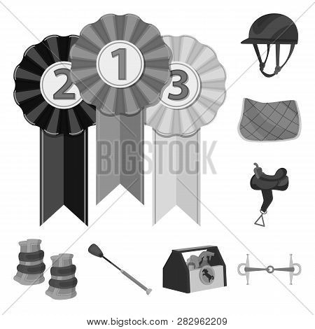 Vector Design Of Race  And Horse  Logo. Set Of Race  And Racing  Stock Vector Illustration.