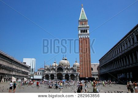 Different Views Of Venice In Summer, Italy