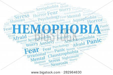Hemophobia Word Cloud. Wordcloud Made With Text Only.