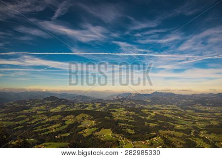 View From Shockl Mountain In Graz. Tourist Spot In Graz