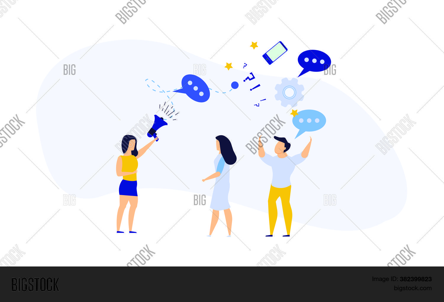 People Announce Vector & Photo (Free Trial) Bigstock