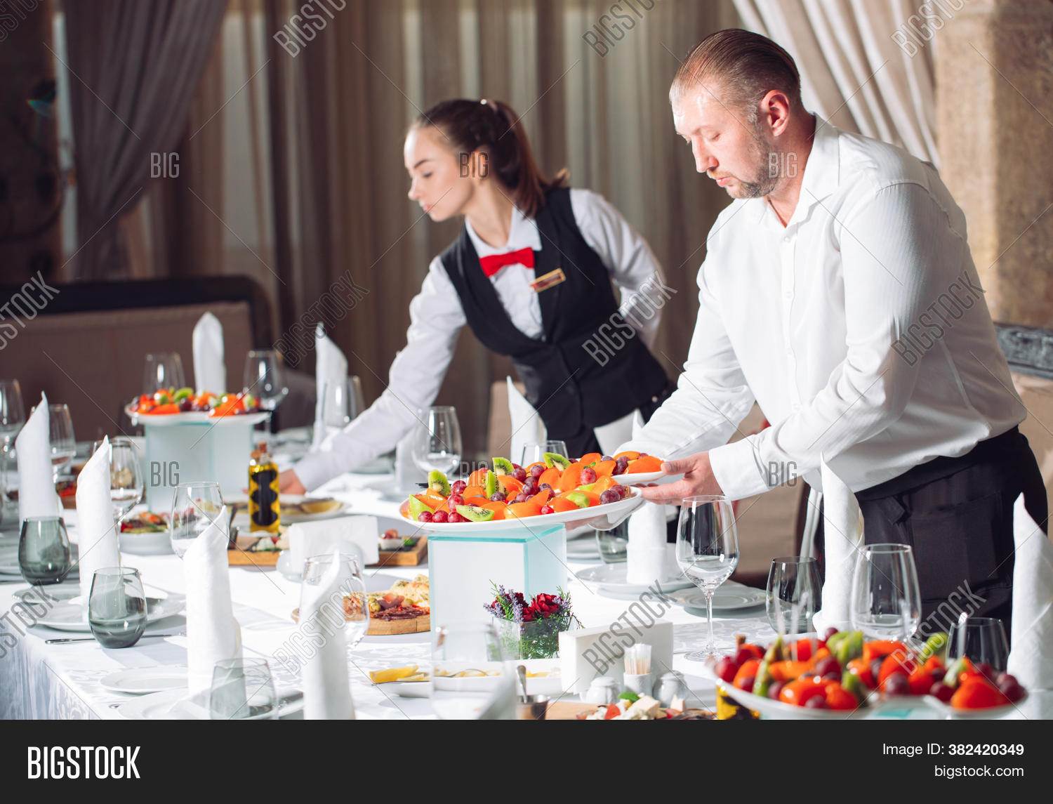 Waiters Serving Table Image & Photo (Free Trial) Bigstock