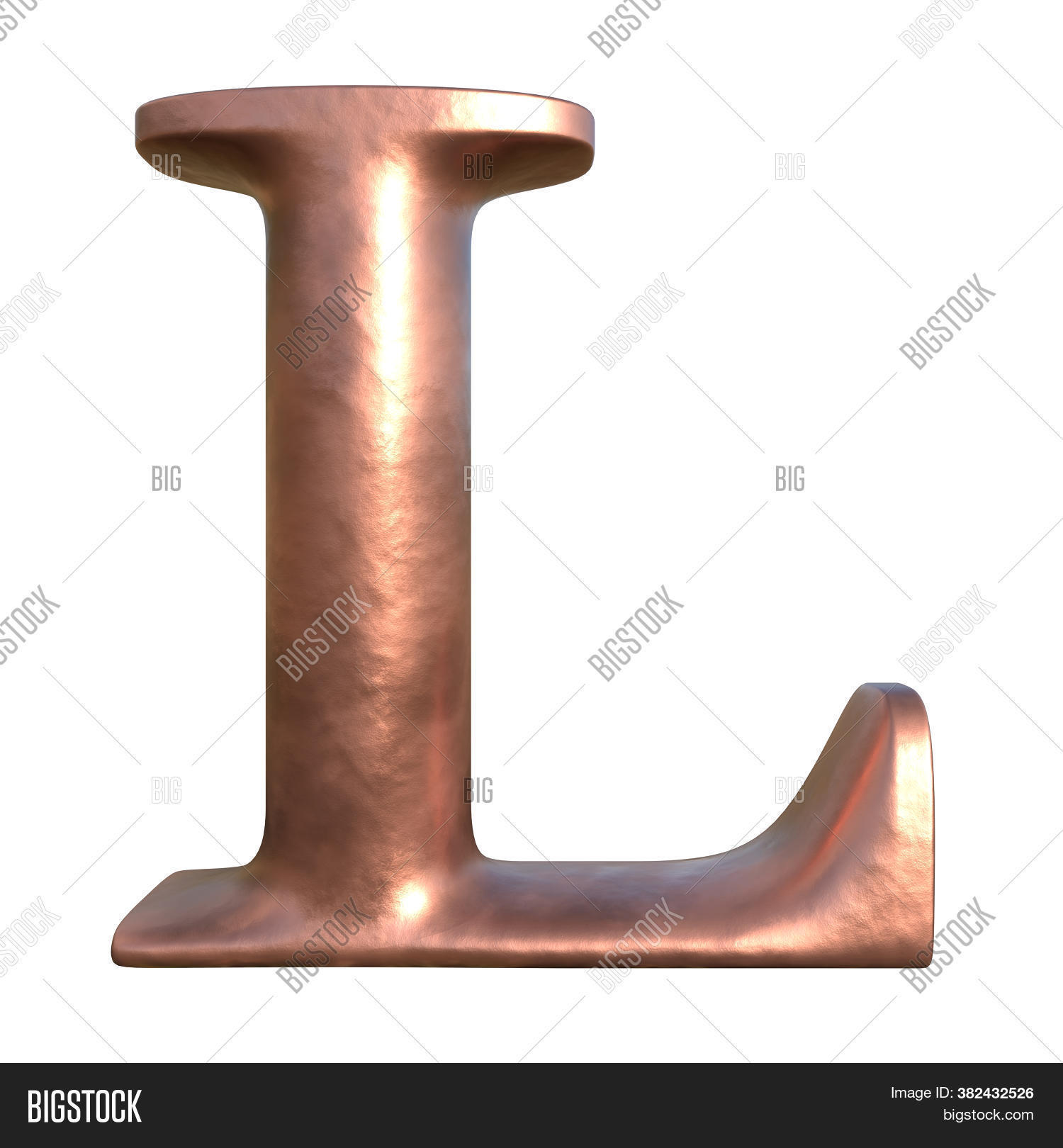 Brushed Copper Letter Image & Photo (Free Trial) Bigstock