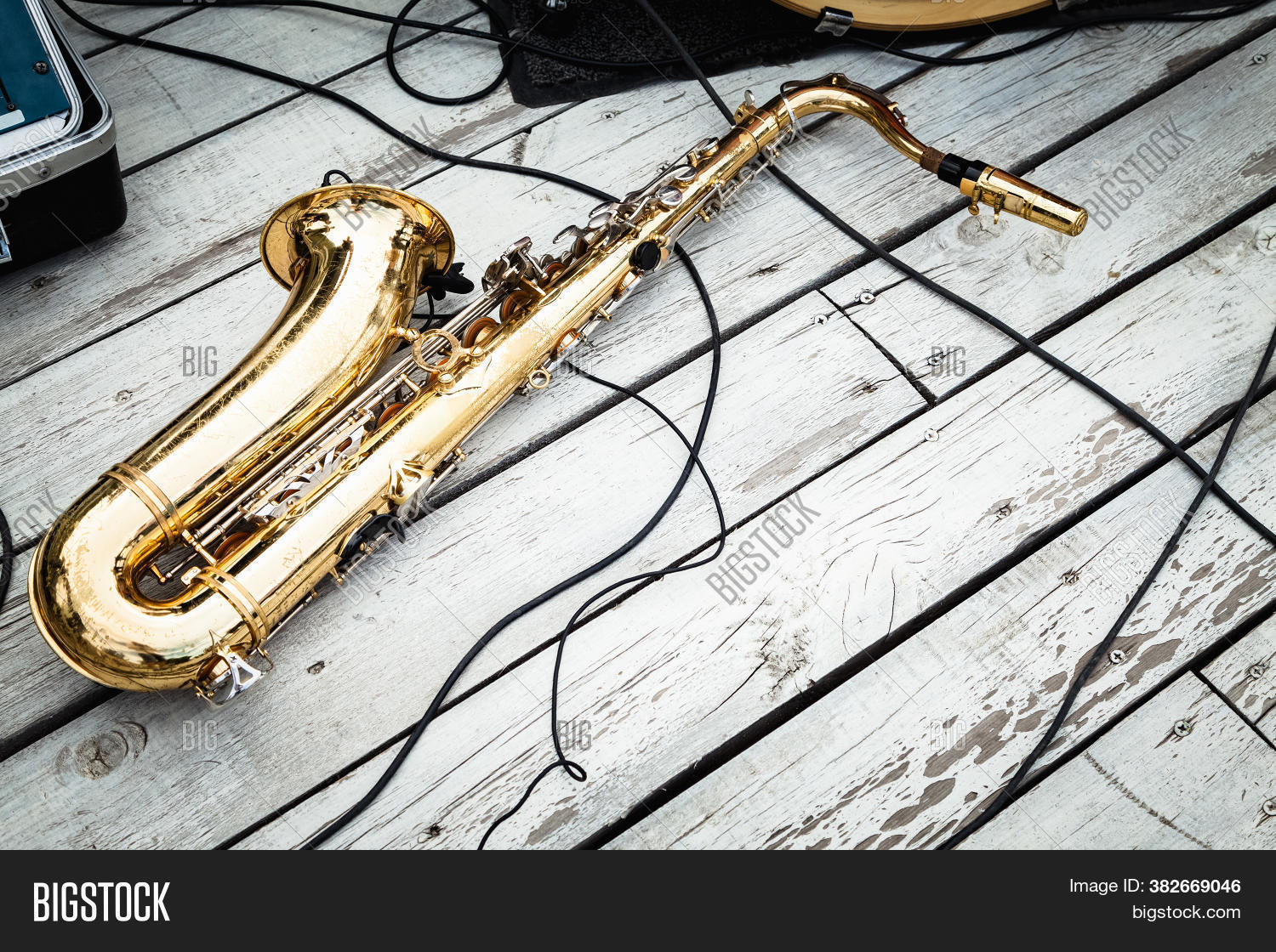Saxophone On Wooden Image & Photo (Free Trial) Bigstock