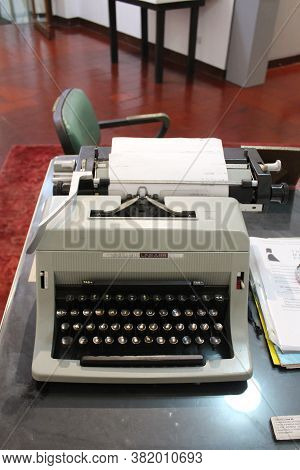 Manila, Ph - Feb 8 - Olivetti Line A88 Typewriter At First United Building Museum On February 8, 202