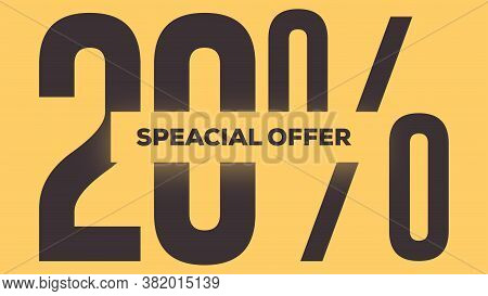 Speacial Offer 20% Off Illustration Use For Landing Page,website, Poster, Banner, Flyer, Background,