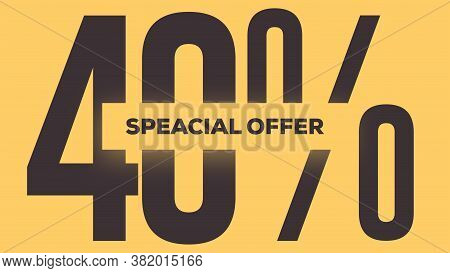 Speacial Offer 40% Off Illustration Use For Landing Page,website, Poster, Banner, Flyer, Background,