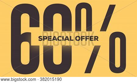 Speacial Offer 60% Off Illustration Use For Landing Page,website, Poster, Banner, Flyer, Background,