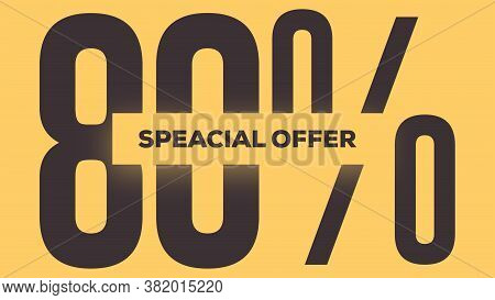 Speacial Offer 80% Off Illustration Use For Landing Page,website, Poster, Banner, Flyer, Background,