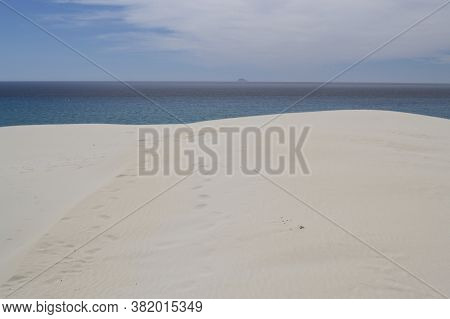 View Of The Arenas Biancas Beach And His Dunes, Teulada, Sulcis