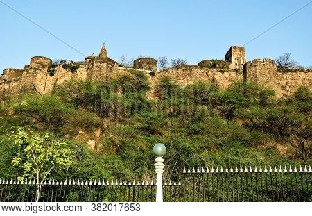 View Of Moti Dungri Fort, An Ancient Fortress Of The 16th Century In Jaipur, India