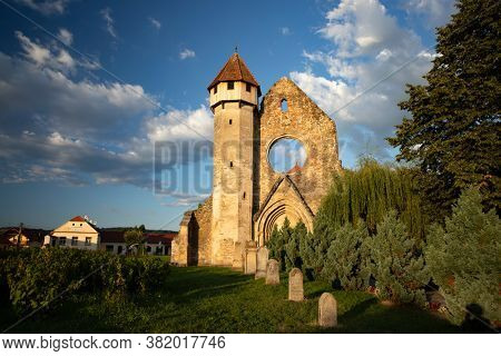 Carta - Ruins of Medieval Cistercian abbey from Carta village, Sibiu county, Transylvania, Romania