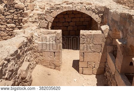 Shivta - A National Park In Southern Israel, Includes The Ruins Of An Ancient Nabatean City In The N