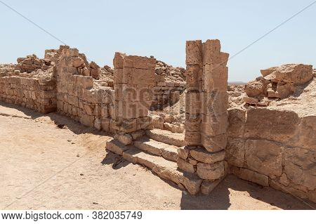 Shivta - A National Park In Southern Israel, Includes The Ruins Of An Ancient Nabatean City In The N