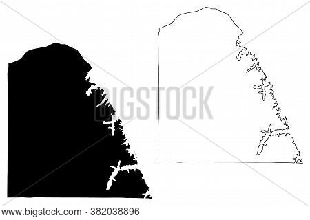 Marshall County, Kentucky (u.s. County, United States Of America, Usa, U.s., Us) Map Vector Illustra