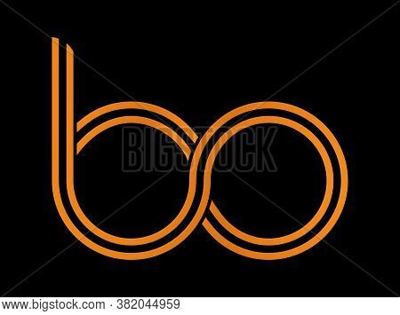 Stylized Lowercase Letters B And O Are Joined By A Single Line For A Logo, Monogram, Or Monogram. Ve