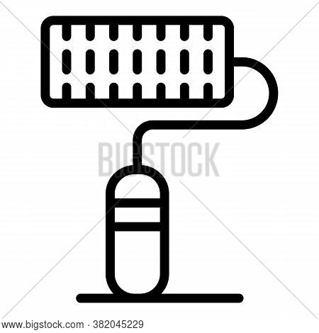 Wrinkles Roller Icon. Outline Wrinkles Roller Vector Icon For Web Design Isolated On White Backgroun