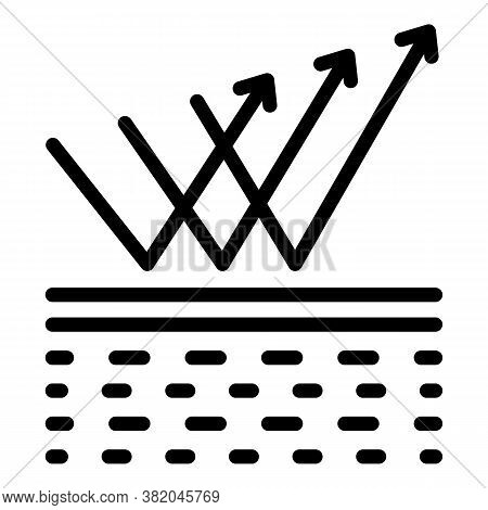 Wrinkles Face Reflection Icon. Outline Wrinkles Face Reflection Vector Icon For Web Design Isolated 