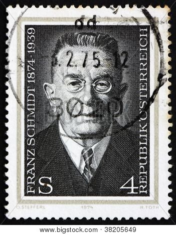 Frimærke Østrig 1974 Franz Schmidt, komponist, Cellist og