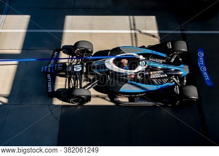 August 21, 2020 - Indianapolis, Indiana, USA: FELIX ROSENQVIST (10) of Varnamo, Sweden prepares to practice for the Indianapolis 500 at the Indianapolis Motor Speedway in Indianapolis, Indiana.