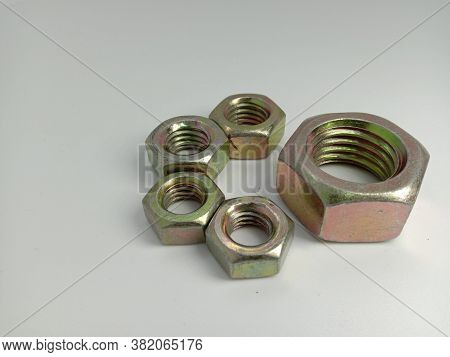 Iron Bolt Stock On White Color Background