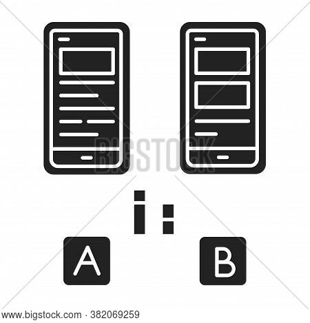 Testing Black Glyph Icon. Investigation Conducted To Provide Stakeholders With Information About The