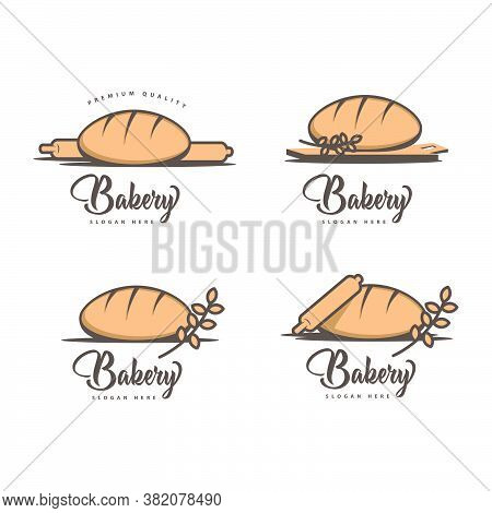 Bakery Logo Design Template Collection Isolated On White Background