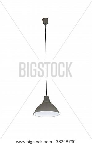 Lampadario metallico isolato