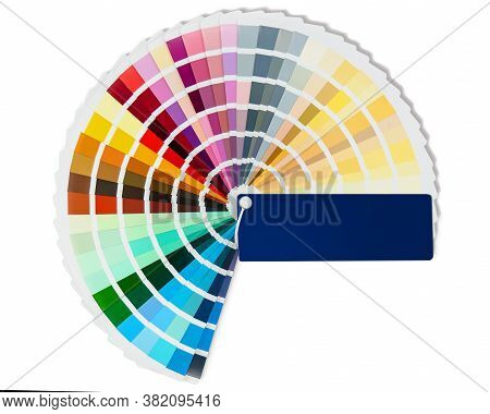 Color Card Palette, Samples For Colour Definition. Guide Of Paint Samples, Colored Catalog. Photo Cl
