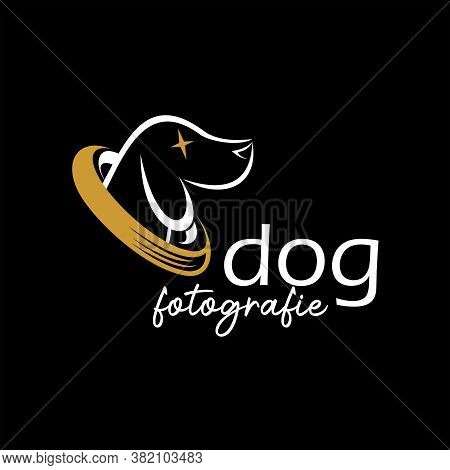 Dog Photography Logo Design Template Idea. Animal And Pets Lover Creative Graphic Inspiration