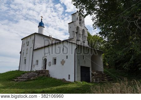 St. Nicholas Church (xvii Century) In Ancient Truvorovo Settlement  . Izborsk, Pskov Region, Russia.