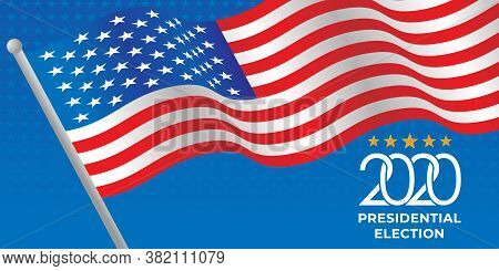 United States of America Presidential Election 2020 Vector illustration. USA Presidential Election 2020 Vector banner background design. 2020 United States of America Presidential Election vector background design. 2020 US Presidential Election