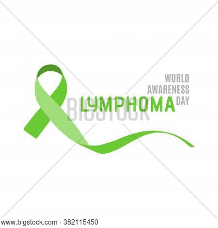Vector Illustration On The Theme Of World Lymphoma Awareness Day On September 15. Decorated With A R