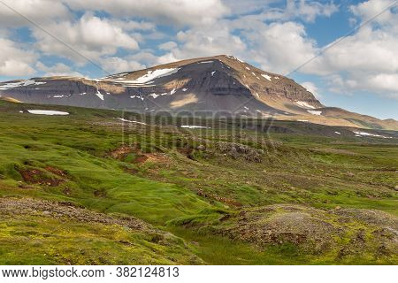 Mountain View In Austurland, Region In East Iceland.