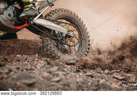 Details Of Debris In A Motocross Race .