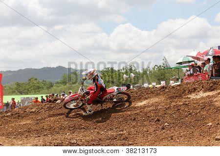 Zakrętach motocykl Motocross