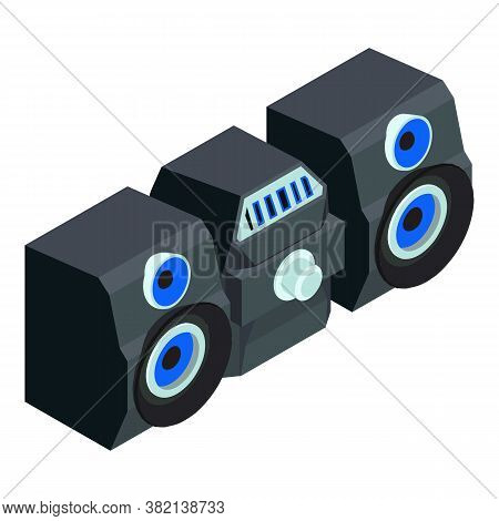 Home Stereo System Icon. Isometric Of Home Stereo System Vector Icon For Web Design Isolated On Whit