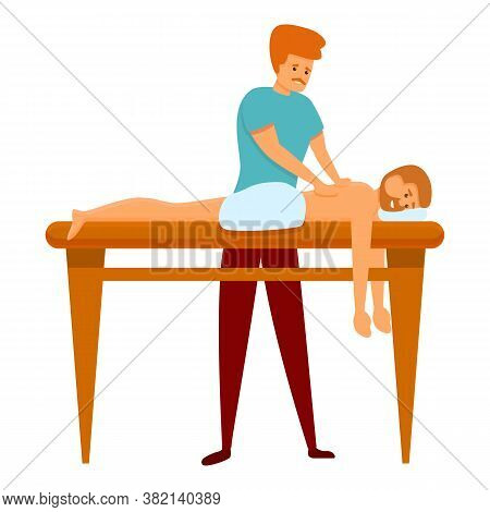 Back Massagist Icon. Cartoon Of Back Massagist Vector Icon For Web Design Isolated On White Backgrou