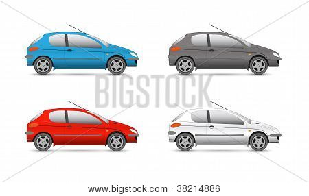 Vector insieme web icone. auto e set