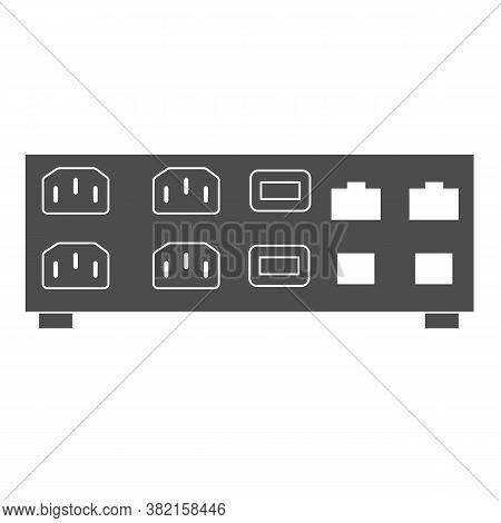 Ups Icon On White Background. Uninterruptible Power Supply Sign. Ups Simple Symbol. Flat Style.