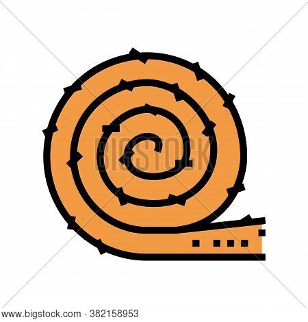 Insulation Building Material Roll Color Icon Vector. Insulation Building Material Roll Sign. Isolate