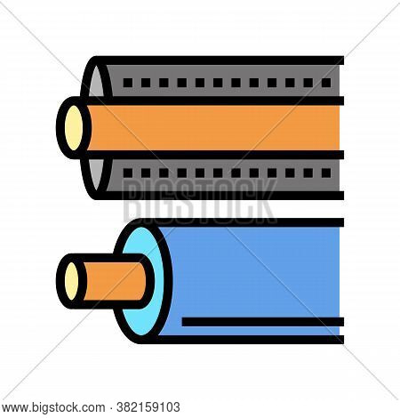 Insulation Material Roll Color Icon Vector. Insulation Material Roll Sign. Isolated Symbol Illustrat