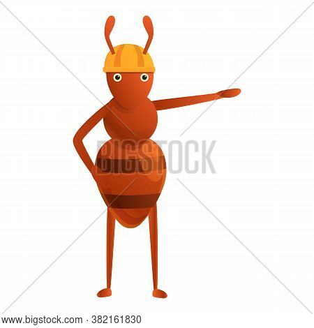 Ant Manager Icon. Cartoon Of Ant Manager Vector Icon For Web Design Isolated On White Background
