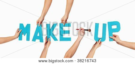 Maquillaje de ortografía de letras alfabeto turquesa
